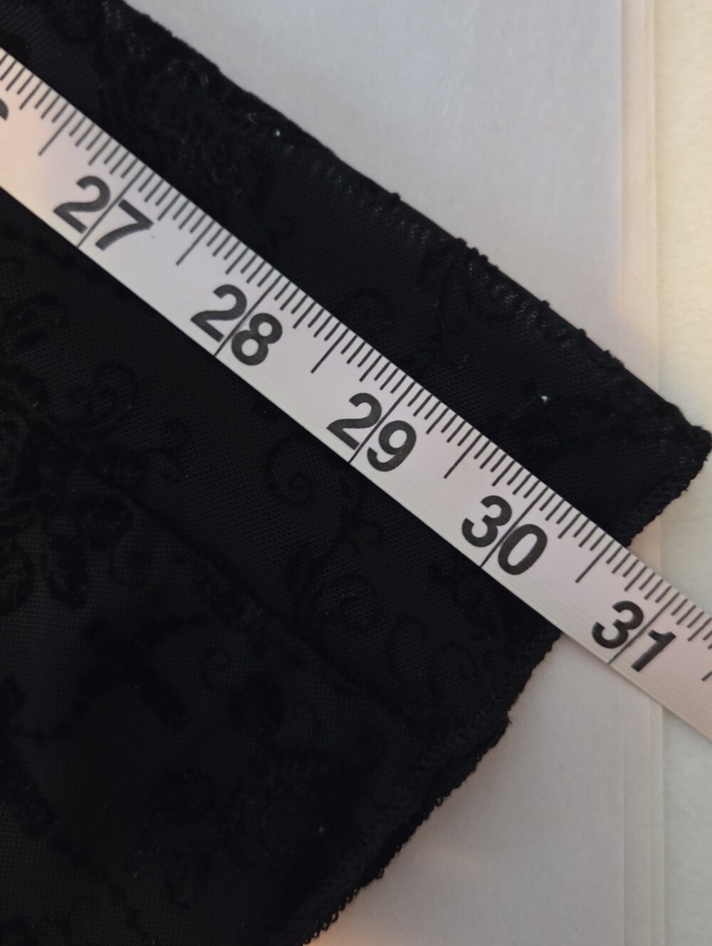 Black Gothic Velvet Burnout Leggings No Size - Picture 4 of 8